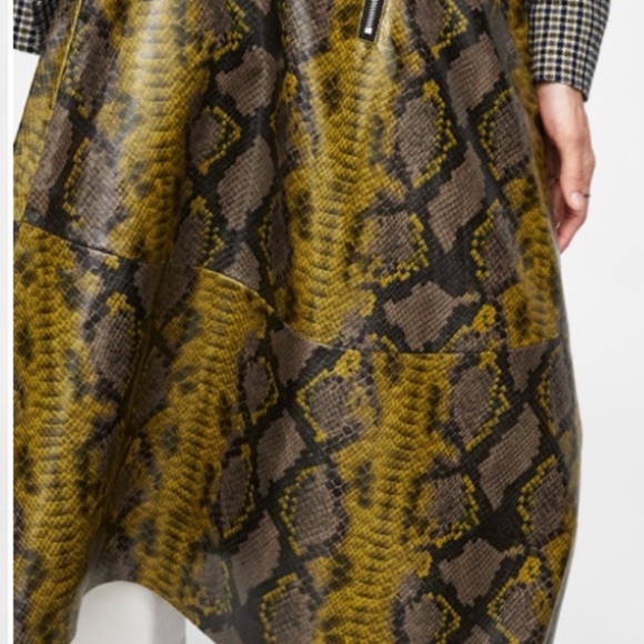 Zara Aline knee length zip front snakeskin skirt - Picture 3 of 6